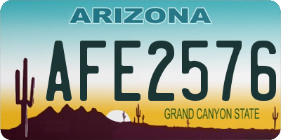 AZ license plate AFE2576