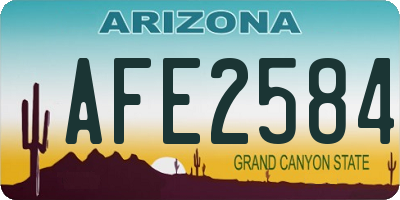 AZ license plate AFE2584