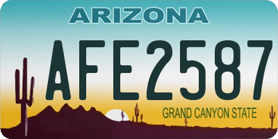 AZ license plate AFE2587
