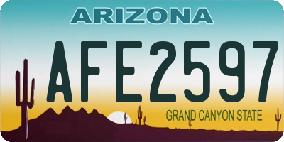 AZ license plate AFE2597