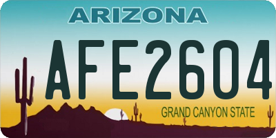 AZ license plate AFE2604