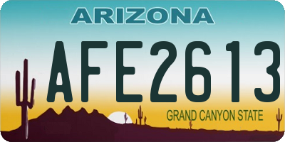 AZ license plate AFE2613