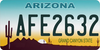 AZ license plate AFE2632