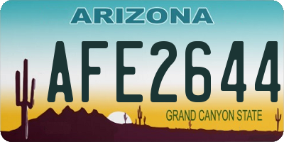AZ license plate AFE2644