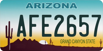 AZ license plate AFE2657