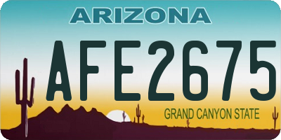 AZ license plate AFE2675