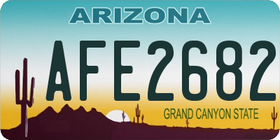 AZ license plate AFE2682