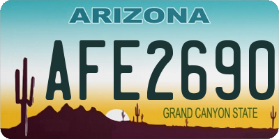 AZ license plate AFE2690