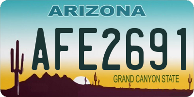 AZ license plate AFE2691