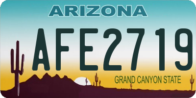 AZ license plate AFE2719