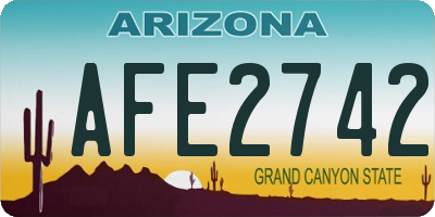 AZ license plate AFE2742