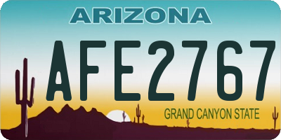 AZ license plate AFE2767