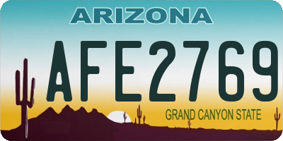 AZ license plate AFE2769