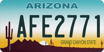 AZ license plate AFE2771
