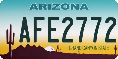 AZ license plate AFE2772