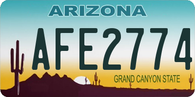 AZ license plate AFE2774