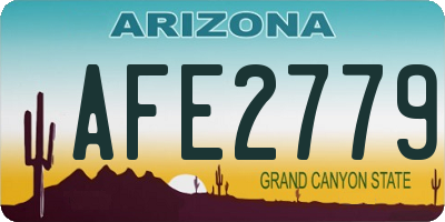 AZ license plate AFE2779