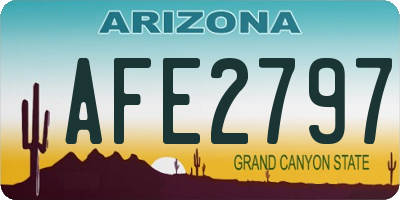 AZ license plate AFE2797