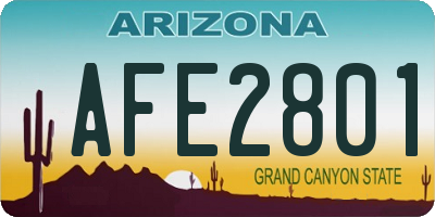 AZ license plate AFE2801