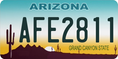 AZ license plate AFE2811
