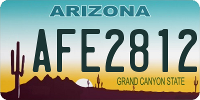 AZ license plate AFE2812