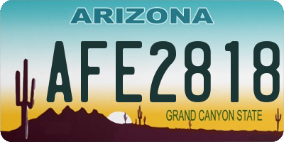 AZ license plate AFE2818