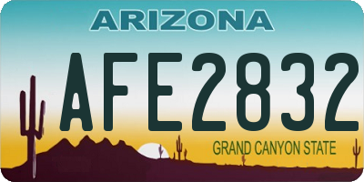 AZ license plate AFE2832