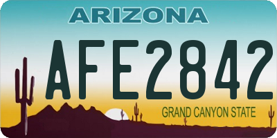 AZ license plate AFE2842