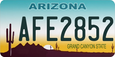 AZ license plate AFE2852