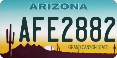 AZ license plate AFE2882