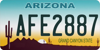 AZ license plate AFE2887