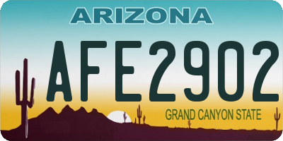 AZ license plate AFE2902