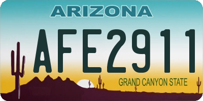 AZ license plate AFE2911