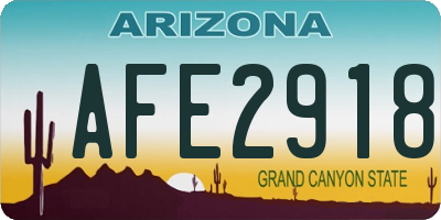 AZ license plate AFE2918