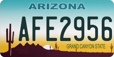 AZ license plate AFE2956