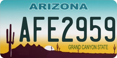 AZ license plate AFE2959