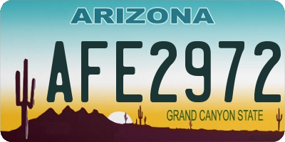 AZ license plate AFE2972