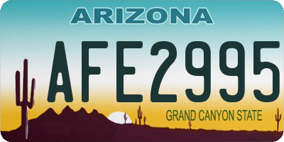 AZ license plate AFE2995