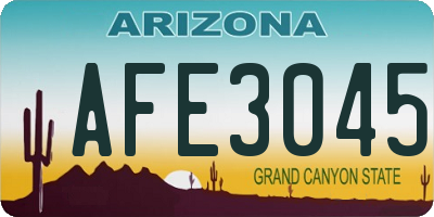 AZ license plate AFE3045