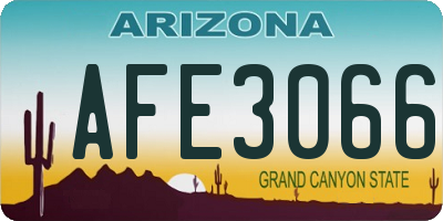AZ license plate AFE3066