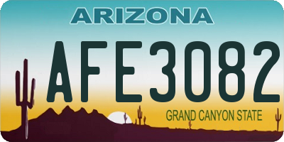 AZ license plate AFE3082