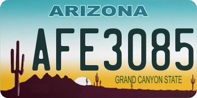 AZ license plate AFE3085