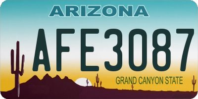 AZ license plate AFE3087