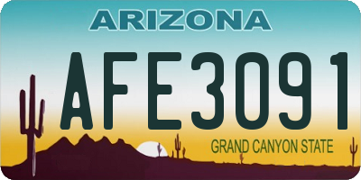 AZ license plate AFE3091