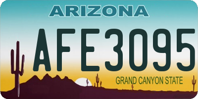 AZ license plate AFE3095