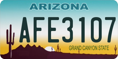 AZ license plate AFE3107