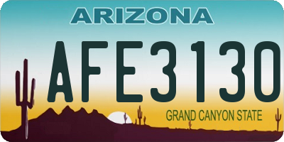 AZ license plate AFE3130