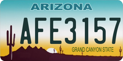 AZ license plate AFE3157