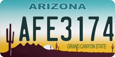 AZ license plate AFE3174