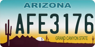 AZ license plate AFE3176